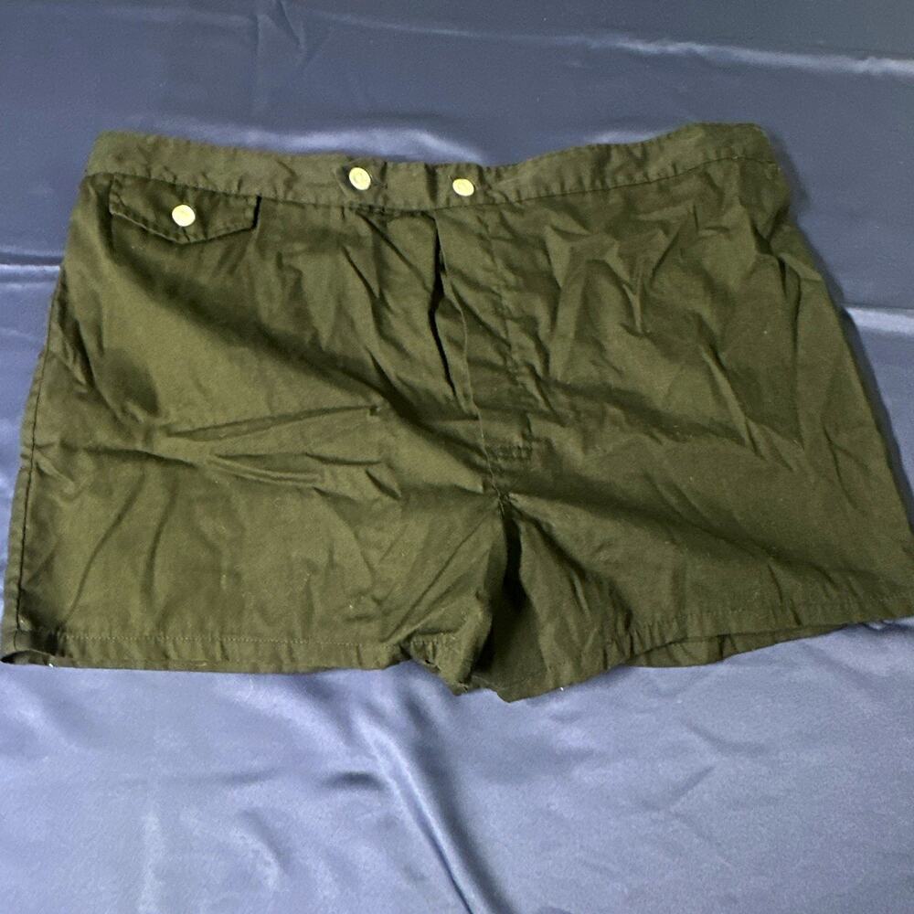 VTG 70s Sears ILGWU Union Made Womens XL 42 Black Swim Shorts Board Bottoms Rare